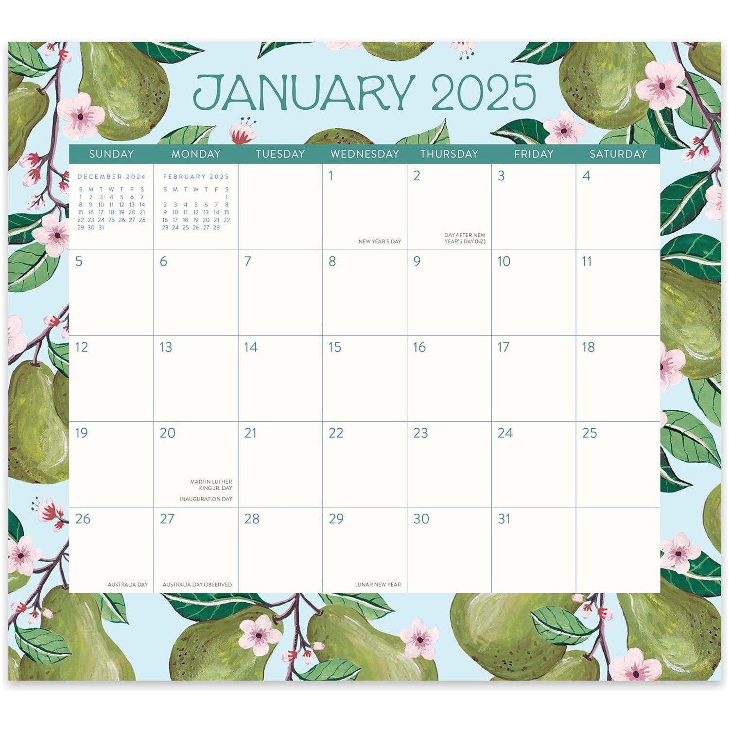 Calendario 2025 Frutas 17 Meses