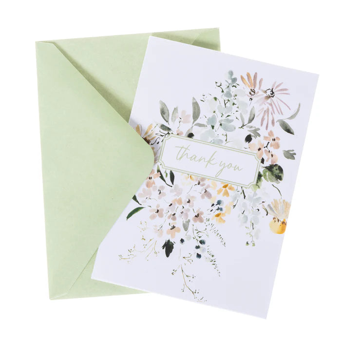 Set de 16 Tarjetas con Sobre Spring Watercolor Floral