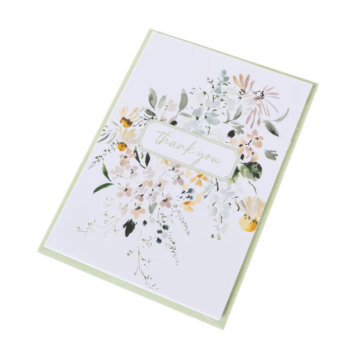 Set de 16 Tarjetas con Sobre Spring Watercolor Floral