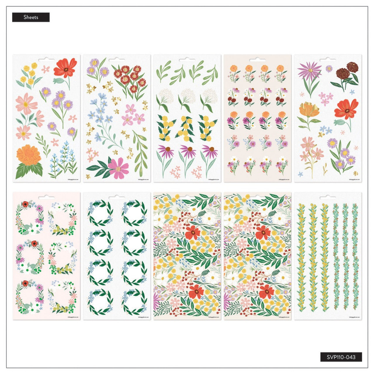 Set Stickers Blooming Bouquet