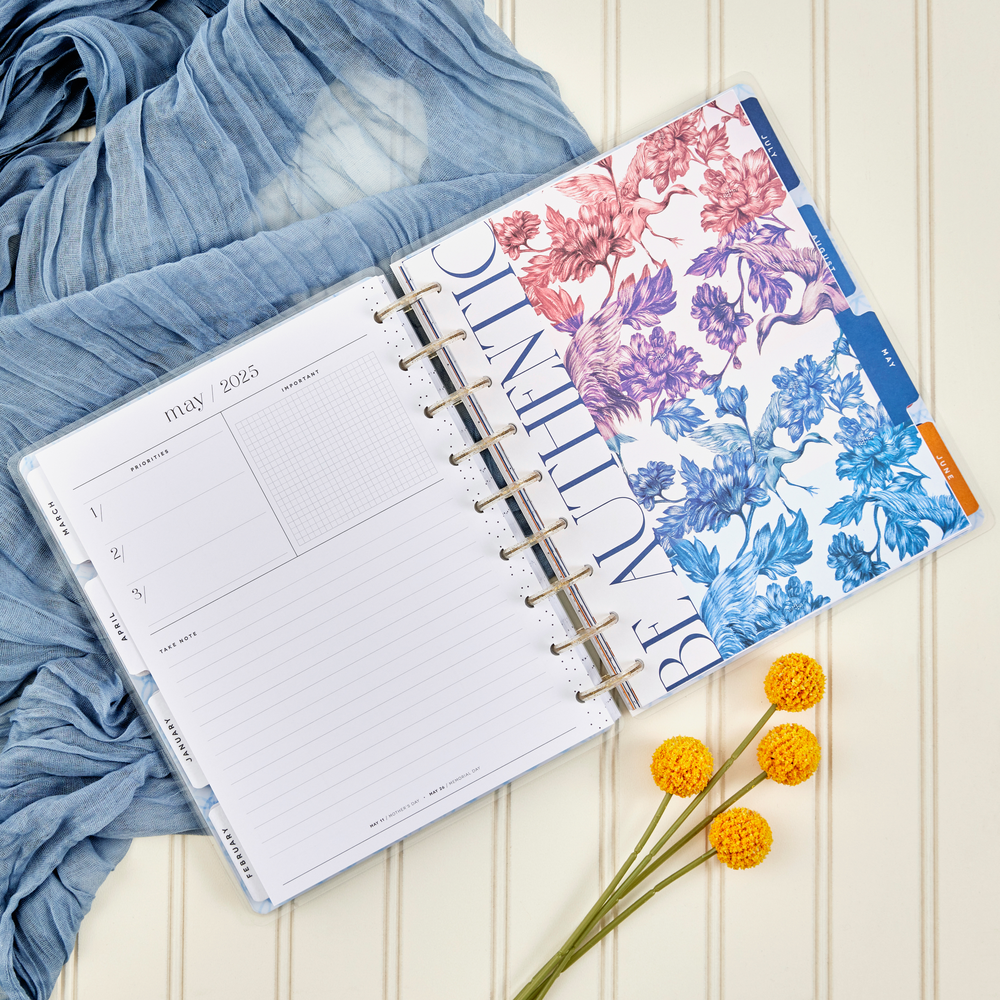 Agenda 2025 Shibori Flowers Classic 18 Meses