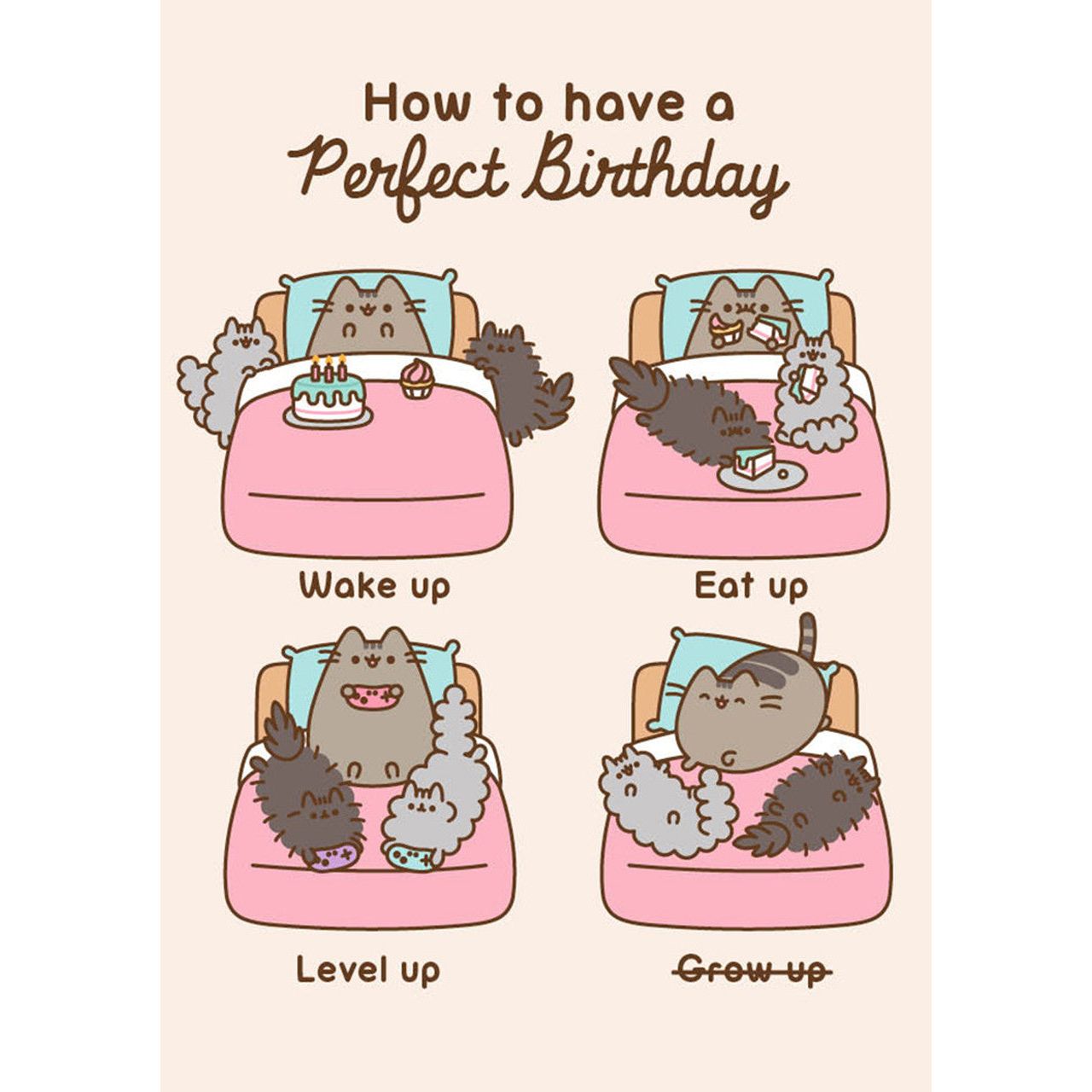 Tarjeta con Sobre Cumpleaños Pusheen Perfect