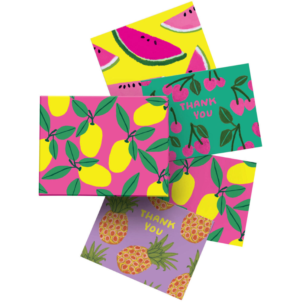 Set de 8 Tarjetas y Sobres Cute Fruit