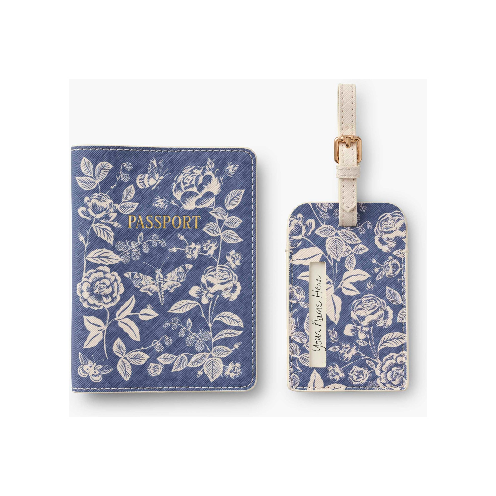 Set Porta Pasaporte English Rose