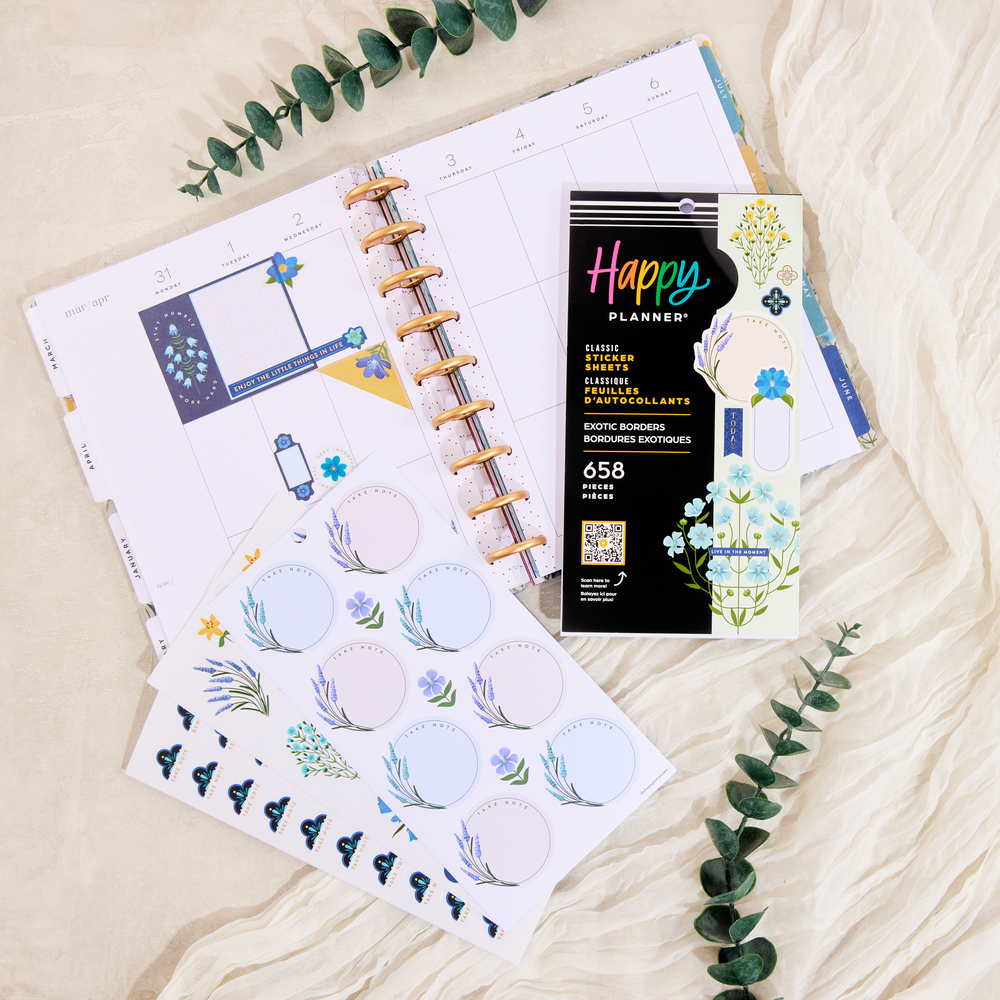 Set Stickers Happy Planner Flores