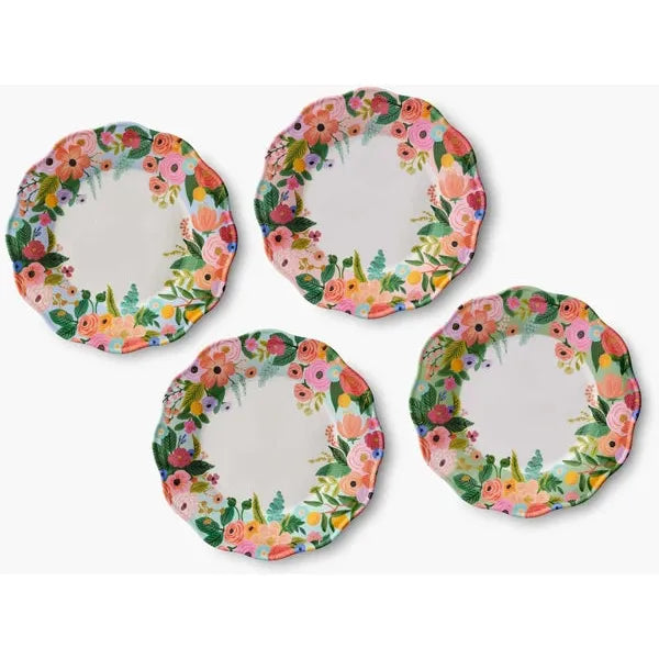 Set de 4 Platos Grandes Melamina Garden Party