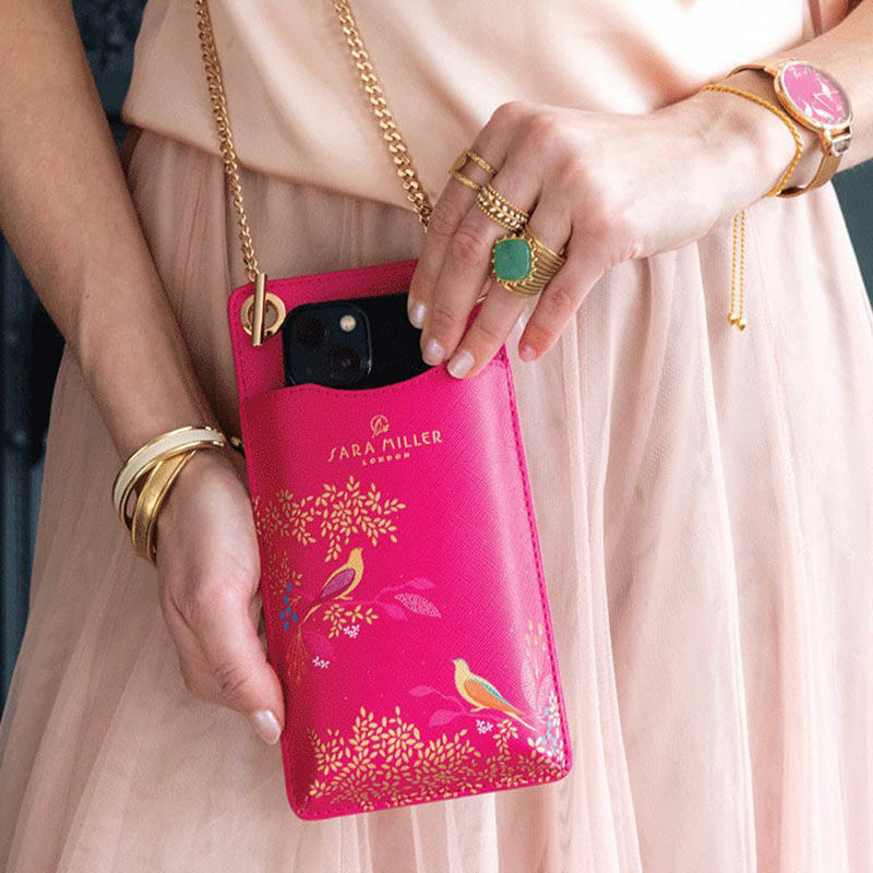 Funda y Correa para Celular Sara Miller Chelsea Pink