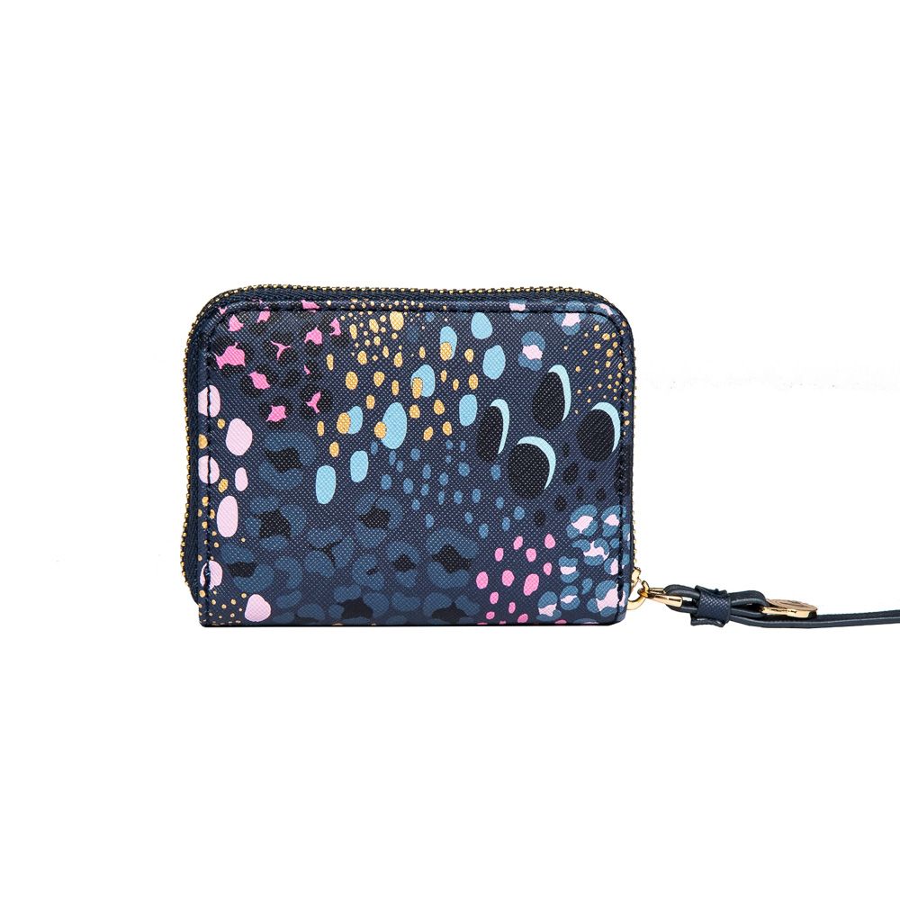 Billetera Chica Sara Miller Midnight Tahiti Leopard