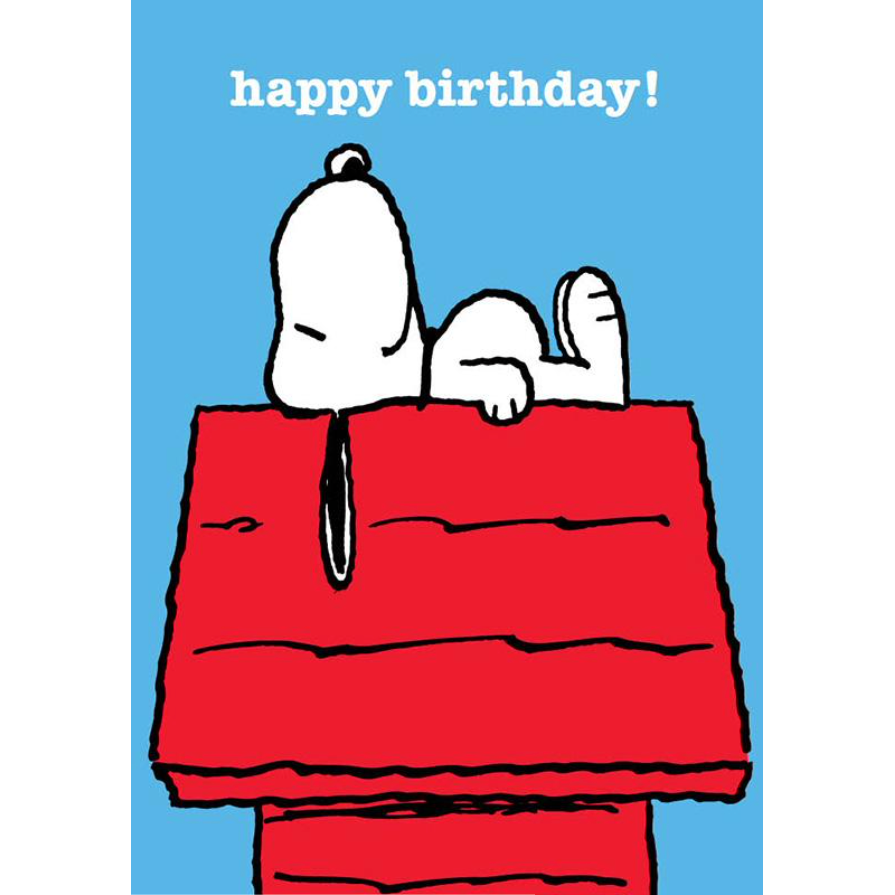 Tarjeta con Sobre Cumpleaños Snoppy - Tejado